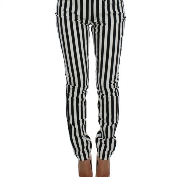 Dolce & Gabbana Denim - NEW Dolce & Gabbana Striped skinny Denim 4